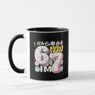 Süße 7. Geburtstags-Kawaii-Leckereien Bunte Kinder Tasse