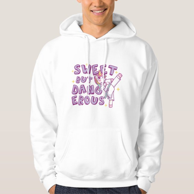 Süße, aber gefährliche Karate Unicorn Hoodie (Vorderseite)