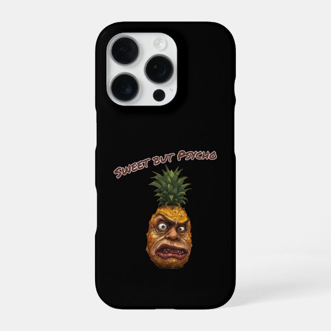 Süße aber psycho Pineapple iPhone Hülle (Rückseite)