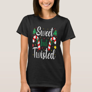 Süße aber verdrehte Candy Cane Frohe Weihnachten P T-Shirt