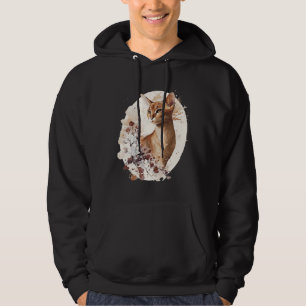 Süße Abessinierkatze Japanische Kirschblüte Sakura Hoodie