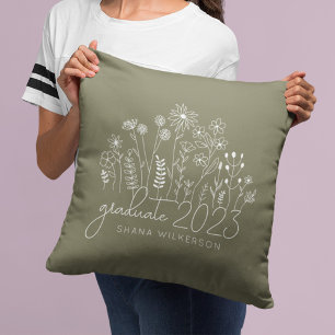 Süße Abschluss-Blüten-Wildblume Moderne Retro-Opti Kissen