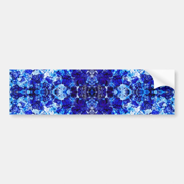 Süße abstrakte blaue Leuchtglas Autoaufkleber (Vorne)