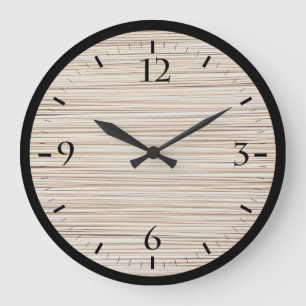 Süße abstrakte braune Liniendesign Große Wanduhr