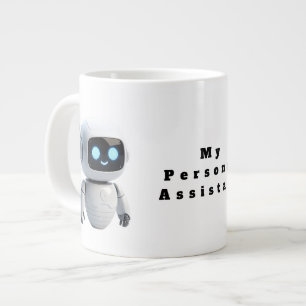 Süße AI-Roboter-Kaffeetasse - Tech-inspirierte Zuk Jumbo-Tasse