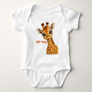 Süße aktive Baby-Tier-Kollektion Giraffe  Baby Strampler