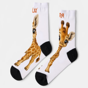 Süße aktive Baby-Tier-Kollektion Giraffe  Socken