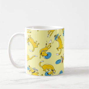 Süße Aktivität Hunde vintage nahtloses Muster. Doo Kaffeetasse