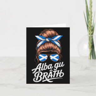 Süße Alba Gu Bràth Reise Schottland Mädchen Urlaub Karte