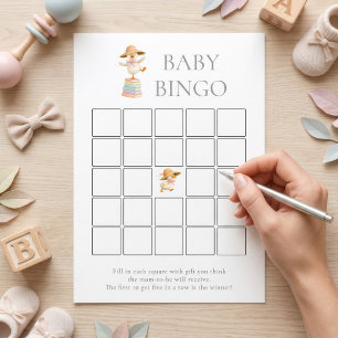 Süße alberne Gans Bingo Rosa Baby Shower Spielkart Einladung