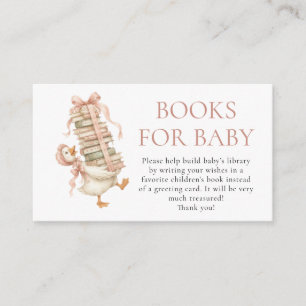Süße alberne Gans Bücher für Baby Shower  Begleitkarte