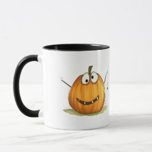 Süße alberne Kürbis-Spinne-Halloween-Kaffeetasse Tasse