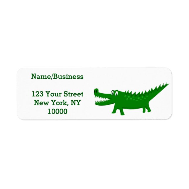Süße Alligator-Zeichnung Personalisiert (Vorne)