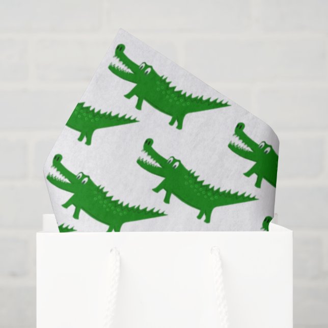 Süße Alligator-Zeichnung Seidenpapier (Geschenktüte)