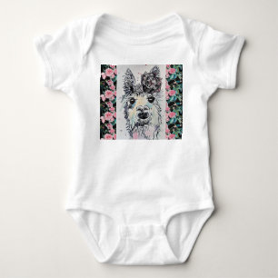 Süße Alpacca Lama Aquarell Babysuit Baby Strampler
