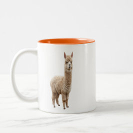 Süße Alpaka-Kaffeetasse, bezaubernde Lama-Zweitöni Zweifarbige Tasse