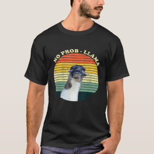 Süße Alpaka Kein Problem LLAMA Vintage Lama Retro T-Shirt