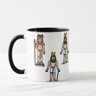 Süße altägyptische Pharaonen Cartoon-Tasse Tasse