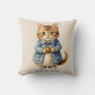 Süße altmodische Kitty Personalisierung Kissen