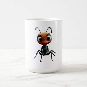 Süße Ameise auf Herbstblättern Damen T-Shirt Kaffeetasse