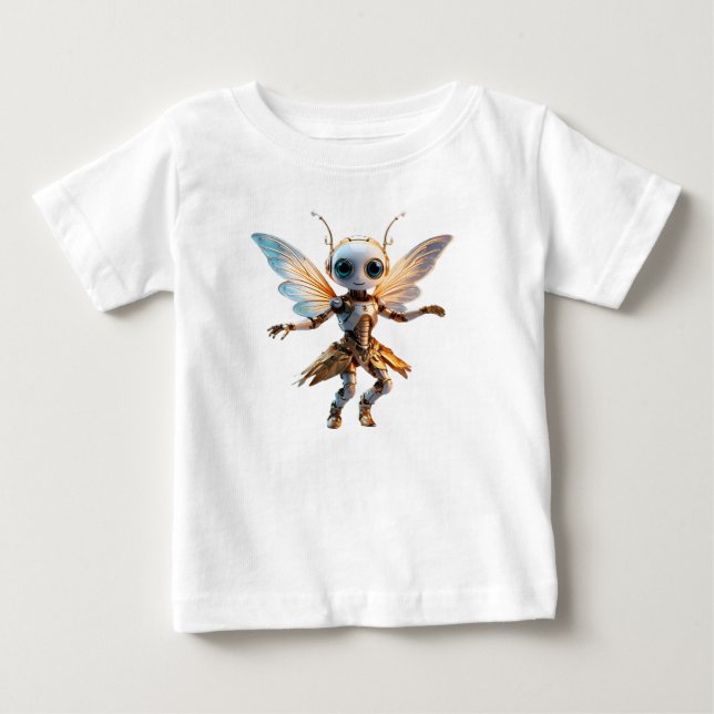 Süße Ameisen-Mädchen tanzender Roboter Pixie Baby T-shirt (Vorderseite)
