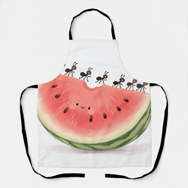 Süße Ameisen Wassermelonen-Scheibe Schürze (Vorderseite)