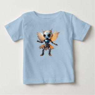Süße Ameisenmädchen tanzender Roboter Pixie Baby T-shirt