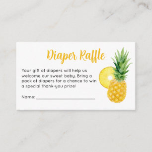 Süße Ananas-Baby-Shower-Windel-Raffle-Karte Begleitkarte