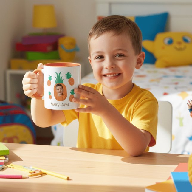 Süße Ananas-Foto-Vorlage Personalisierte Kinder Na Tasse (Von Creator hochgeladen)
