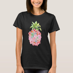 Süße Ananas Hibiskus Blume Sommer Florist Frucht T-Shirt