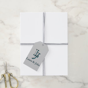 Süße Anfangsbuchstaben und Namen des Paares Liebes Geschenkanhänger