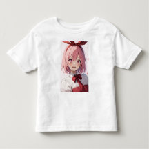 Süße Anime-Girl-Illustration mit rosa Haaren