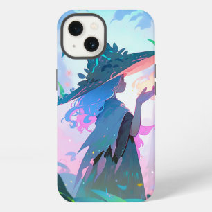 Süße Anime-Hexen-Mädchen-Fantasy-Kunst iPhone 13 Hülle