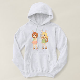 Süße Anime-Osterhasen-Mädchen Hoodie