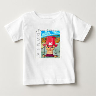 Süße Anime-Rentierfigur mit rotem Medi Baby T-shirt