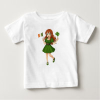 Süße Anime-Rothaarige am St. Patrick's Day