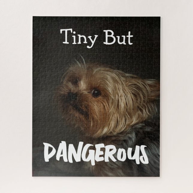Süße anpassbare personalisierte Terrier-Hundemutte Puzzle (Vertikal)
