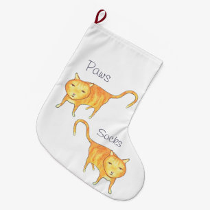 Süße apathische orange Katze Großer Weihnachtsstrumpf