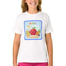Süße Apfel-Freunde Kinder-Illustration