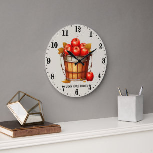 Süße Apfelfruchtliebhaber Küche  Große Wanduhr