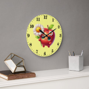 Süße Apfelliebhaber Küche Große Wanduhr