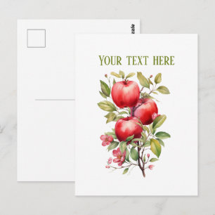 Süße Apfelverkäufer anpassbar Postkarte