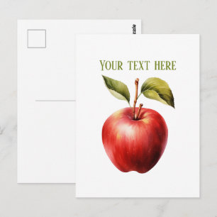 Süße Apfelverkäufer anpassbar  Postkarte