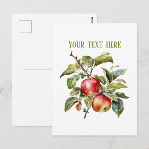 Süße Apfelverkäufer anpassbar Postkarte