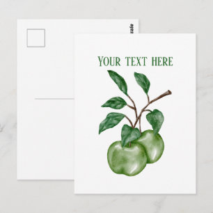 Süße Apfelverkäufer anpassbar Postkarte