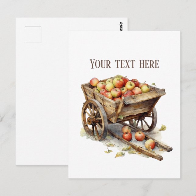 Süße Apfelverkäufer anpassbar  Postkarte (Vorne/Hinten)