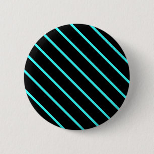 Süße aqua schwarze Streifen Button