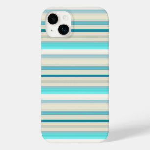 Süße aqua weiße Streifen Case-Mate iPhone 14 Plus Hülle
