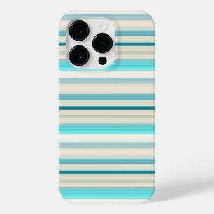 Süße aqua weiße Streifen Case-Mate iPhone 14 Pro Hülle