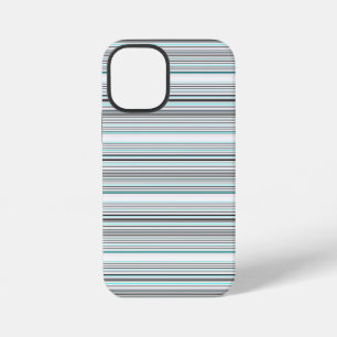 Süße aquagraue Streifen iPhone 12 Mini Hülle